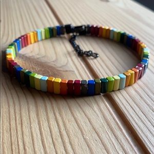 Roxanne Assoulin Choker Enamel Rainbow Mutli